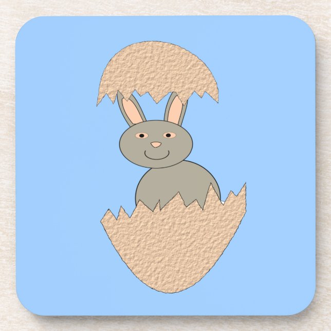 Bunny Hatching von Egg Weird Untersetzer (Vorderseite)