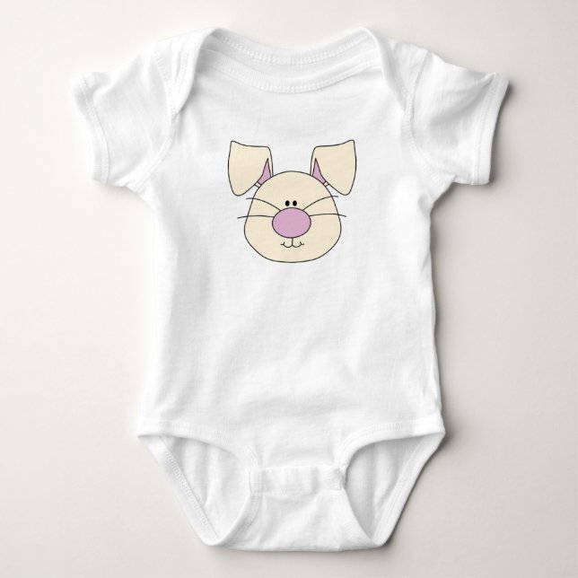 Bunny Head Baby Strampler (Vorderseite)