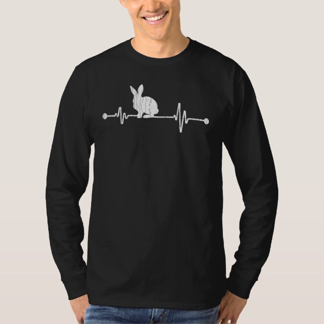Bunny Heartbeat Rabbit Graphic T-Shirt (Vorderseite)
