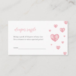 Bunny Hearts Little Valentine Diaper Raffle Card Begleitkarte