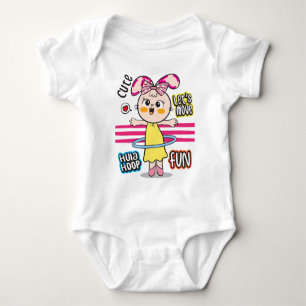 Bunny hoola baby strampler