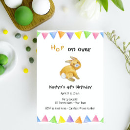 Bunny Hop Einladung zum Geburtstag