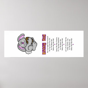 Bunny Hop Texte Vertikales Poster