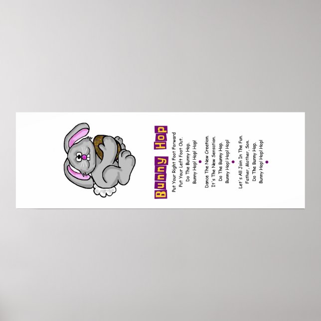Bunny Hop Texte Vertikales Poster (Vorne)