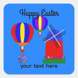 Bunny Hot Air Ballon #1-2 Stickers