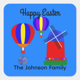 Bunny Hot Air Ballon #1 Stickers