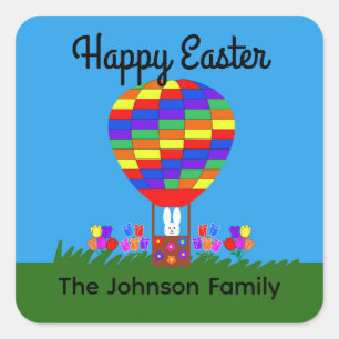 Bunny Hot Air Ballon #3 Stickers