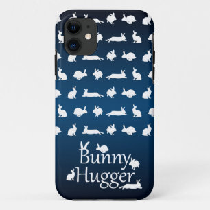 Bunny Hugger iPhone 5 Hülle (Dunkel/Hellblau)