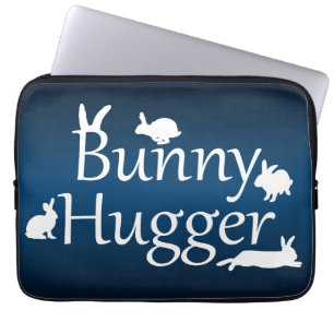 Bunny Hugger Laptop Sleeve (dunkelblau/hellblau)