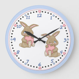 Bunny Hugs Große Wanduhr