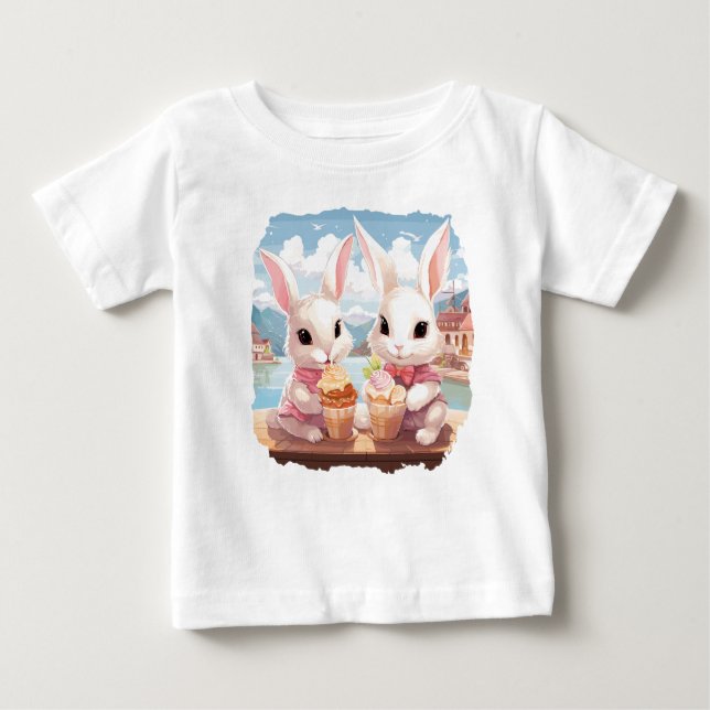 Bunny ice cream baby t-shirt (Vorderseite)