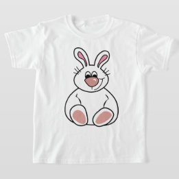 Bunny Illustration T - Shirt für Kinder