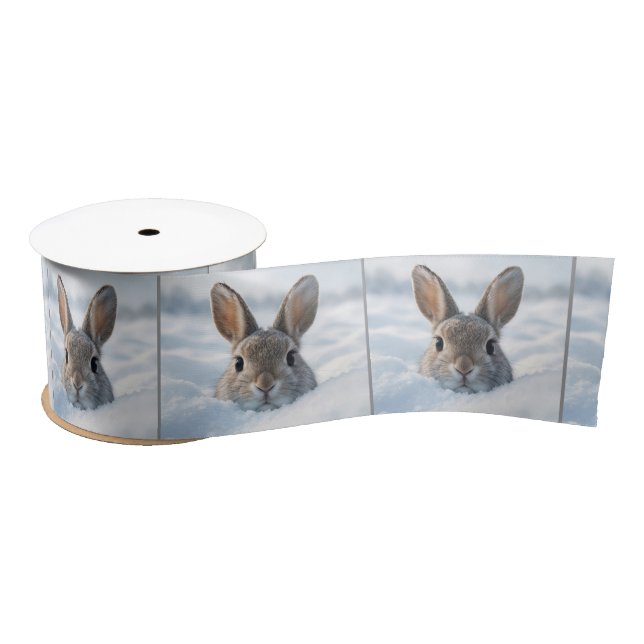 Bunny In a Deep Snowdrift Satinband (Spule)