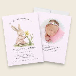 Bunny In Loving Memory Announcement Einladung