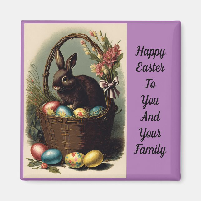Bunny in Ostern Basket Magnet (Vorne)