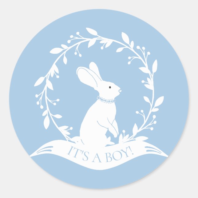 Bunny It's a Boy Fevor Sticker (Vorderseite)