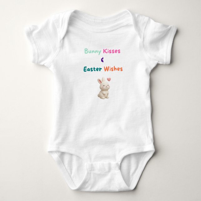 Bunny Kisses & Easter Wishes Baby Strampler (Vorderseite)