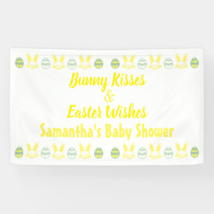 Bunny Kisses & Oaster wünscht Baby-Dusche Banner