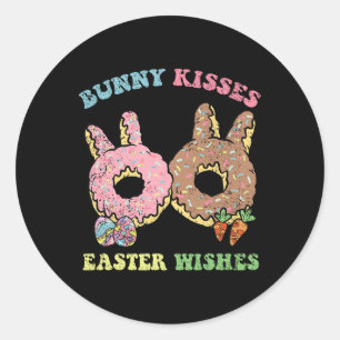 Bunny Kisses Oaster wünscht Bunny Donut Egg Jagen Runder Aufkleber