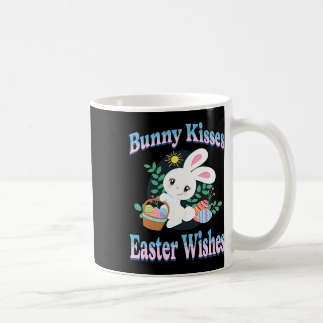 Bunny Kisses Osterfest wünscht Niedlich Ostern Bun Kaffeetasse (Rechts)
