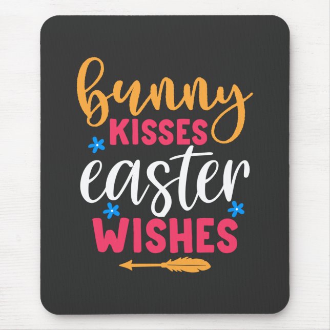 Bunny Kisses Osterwünsche-69739 Mousepad (Vorne)