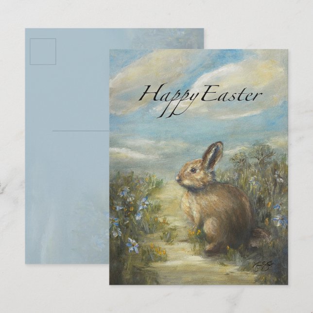 Bunny Lane EASTER Postkarte (Vorne/Hinten)