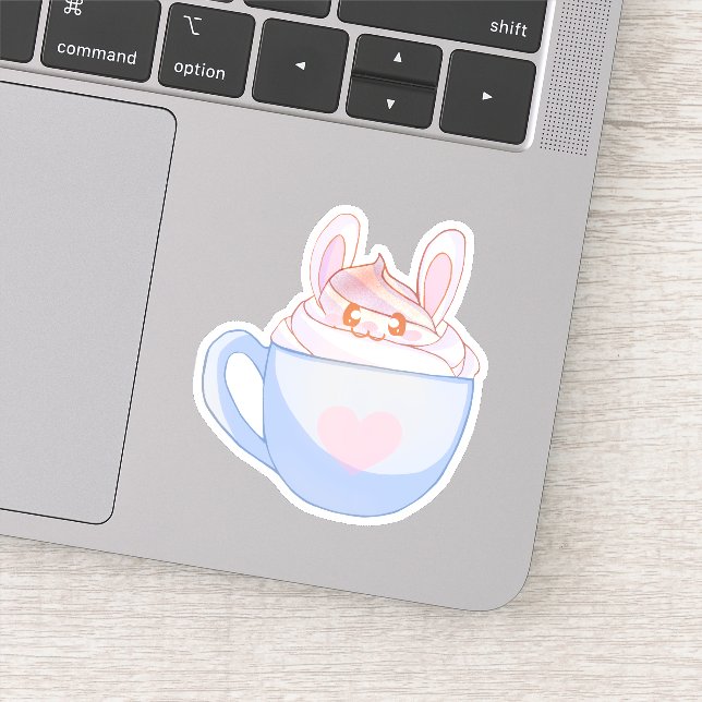Bunny Latte mit Cinnamon Aufkleber (Detail)