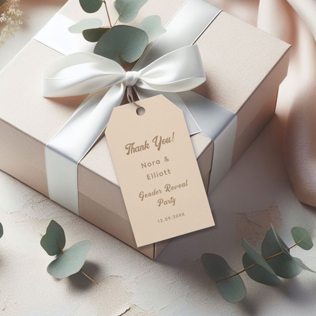 Bunny Light Beige Gender Reveve Vielen Dank Geschenkanhänger (Von Creator hochgeladen)