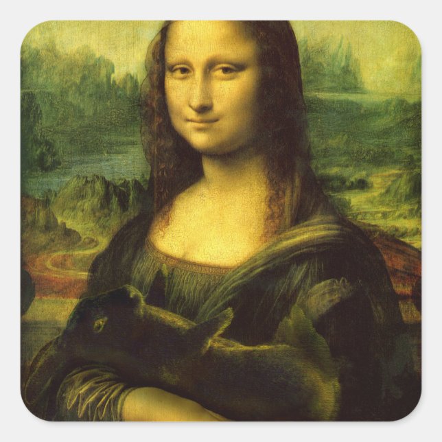 BUNNY LISA QUADRATISCHER AUFKLEBER (Vorderseite)