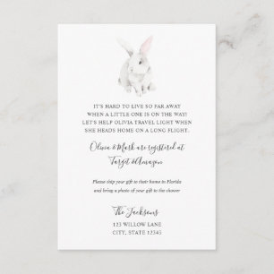 Bunny Long Fernbaby Dusche Begleitkarte