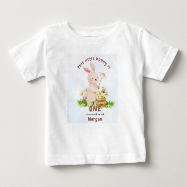 Bunny macht ein Niedliches Baby Kaninchen 1. Gebur Baby T-shirt (Vorderseite)