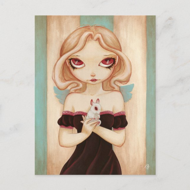 Bunny - Märchenalbino - Sonnige Postkarte (Vorderseite)