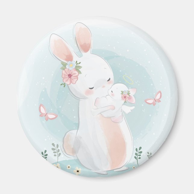 Bunny mit einem Baby Magnet (Vorne)