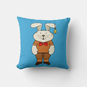 Bunny mit einer Glocke im Ohr Kissen