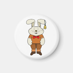 Bunny mit einer Glocke im Ohr Magnet