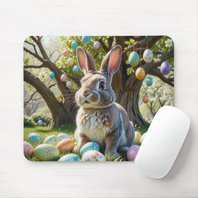 Bunny mit Ostereiern Mousepad (Mit Mouse)