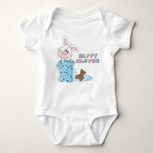 Bunny mit seinem Teddy Bear und Blanket Baby Strampler