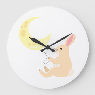 Bunny & Moon Balloon Uhr