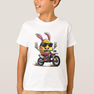 Bunny Motocross Rider Dirt Bike Design T-Shirt
