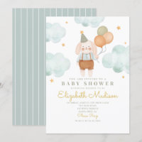 Bunny Niedlich Pink & Baloons Cloud Baby Dusche