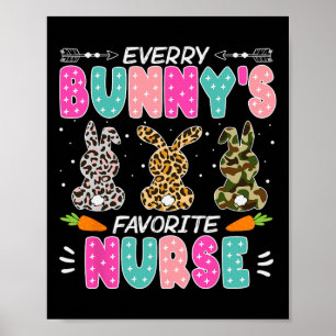 Bunny Nurse Fun Ostertag Krankenhaus Medizin Fraue Poster