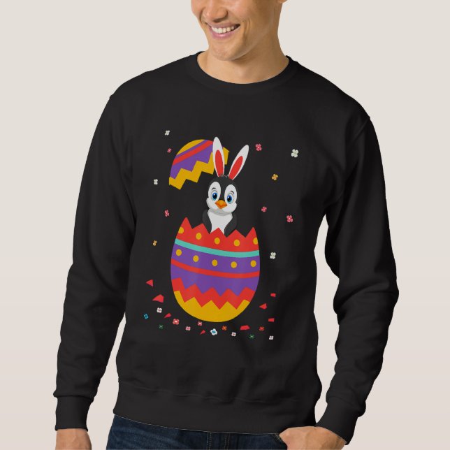 Bunny Oars Eggs Kostüm Niedlich Ostern Grafischer  Sweatshirt (Vorderseite)