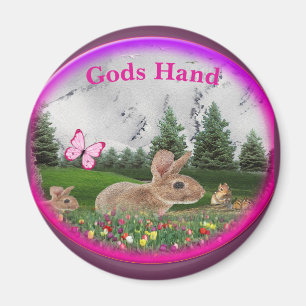 Bunny Oaster Art Magnet