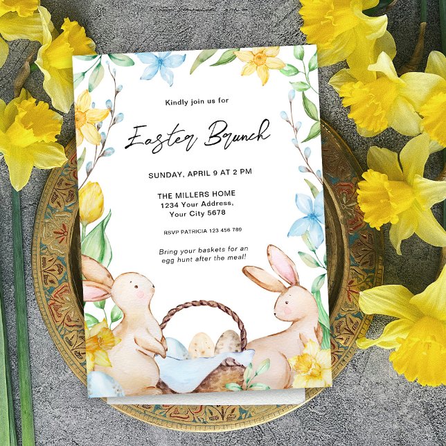 Bunny Oaster Brunch Einladung (Von Creator hochgeladen)