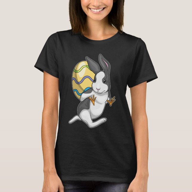Bunny Oaster Easter egg Piggyback T-Shirt (Vorderseite)