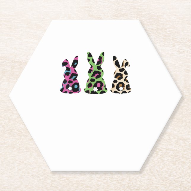 Bunny Oaster Leopard Kariert Buffaliner Kaninchen  Untersetzer (Vorderseite)