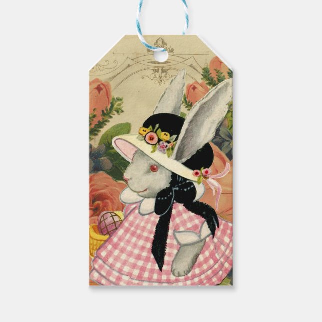 Bunny Oaster Rabbit Niedlich Geschenkanhänger (Vorderseite)