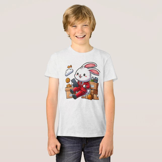 BUNNY. #Part2 / Kids T-shirt (funny bunny) #6 Tri-Blend Shirt (Vorderseite voll)