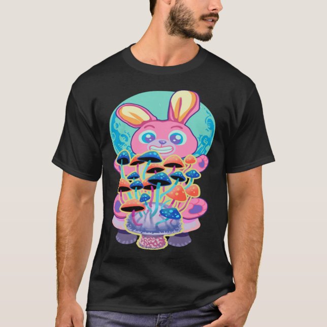Bunny Pastel Goth And Mushrooms T-Shirt (Vorderseite)