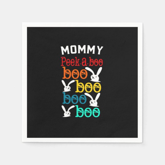 Bunny Peekaboo Spiel für Neugierige Kinder Erwachs Serviette (Vorderseite)